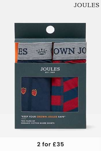 Joules Crown Joules Navy Crest Underwear 2 Pack (890226) | £19.95