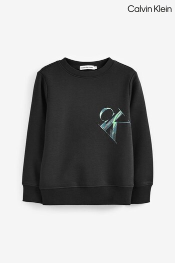 Calvin Klein Kids Monogram Black Fleece Sweatshirt (890237) | £70
