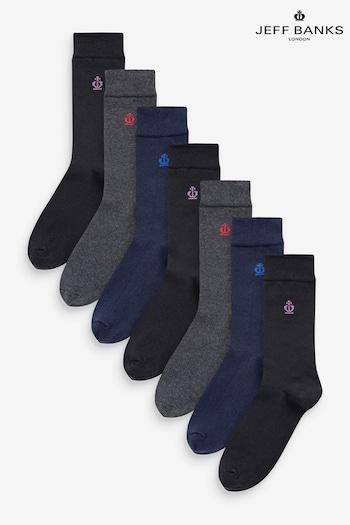 Jeff Banks Brown Recycled Cotton Classic Crew Socks (890401) | £15