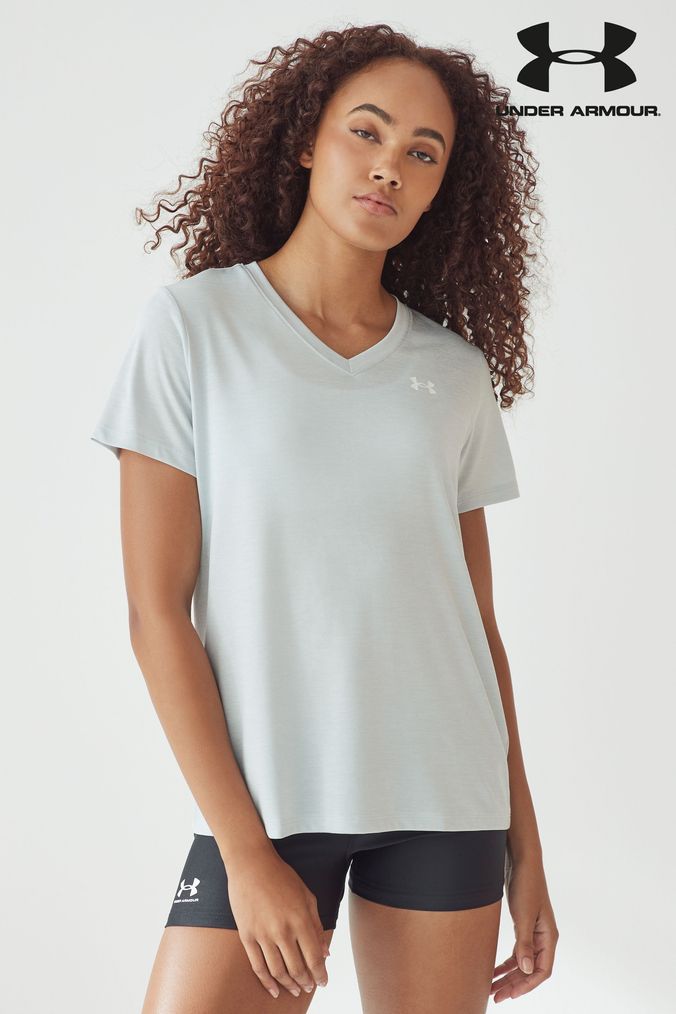 Under armour t shirts sales grey women