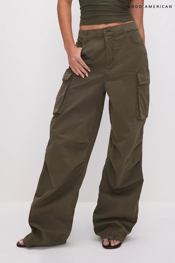 Good American Green Baggy Cargo Trousers (891120) | £187