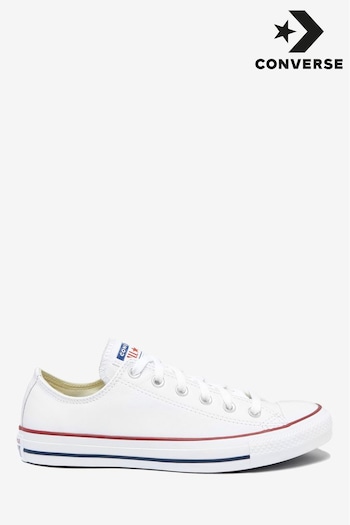 Converse White Leather Ox Trainers (891857) | £65