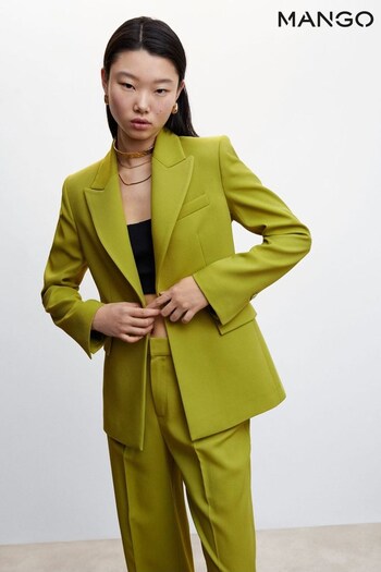 Mango Green Pockets Suit Blazer (892124) | £100