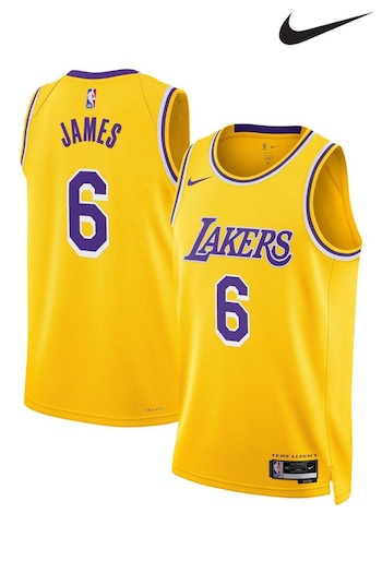 Nike Gold Los Angeles Lakers Icon Edition Swingman Jersey - Gold - Lebron James (892275) | £100
