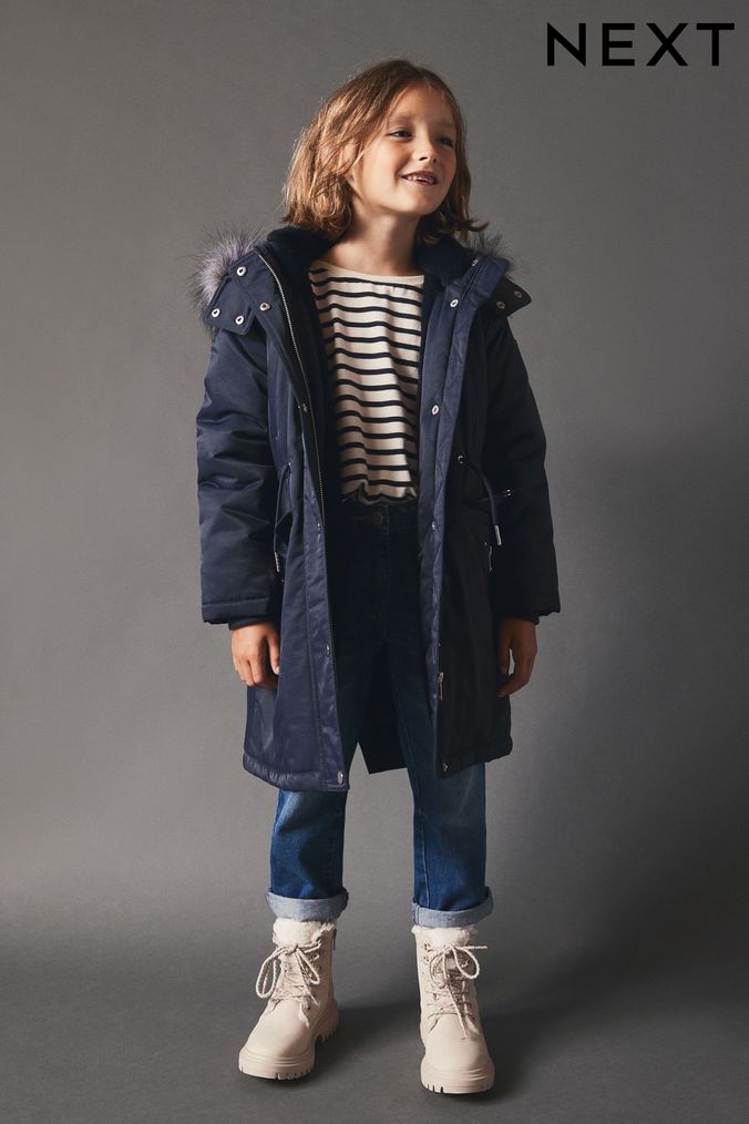 Buy Girls Blue Parka Childrenswear Online Next UK
