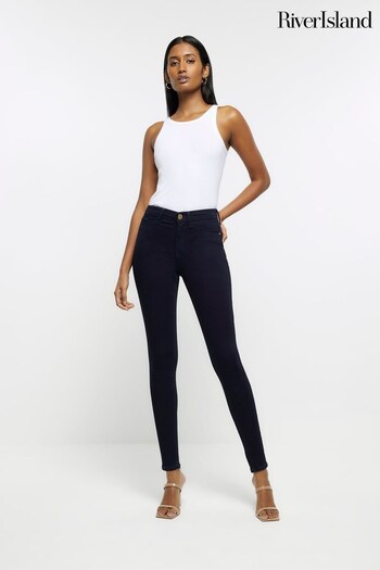 River Island Blue Mid Rise Skinny Jeans inch (892708) | £43