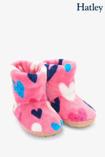 Hatley Confetti Hearts Fleece Slippers (892827) | £17