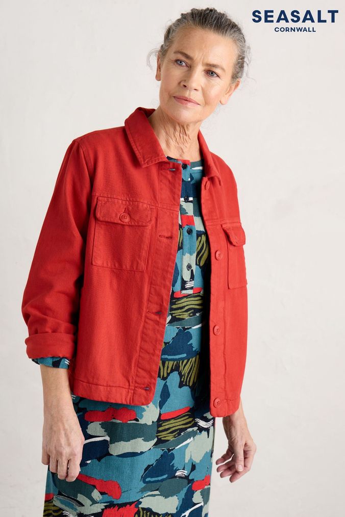 Alexander McQueen colour block denim jacket AspennigeriaShops Buy Women s Jackets Red 100 Cotton Coatsandjackets Online