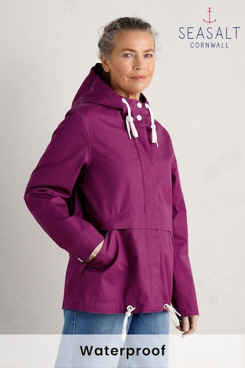 Seasalt Cornwall Purple Depth Waterproof Jacket (893393) | £125