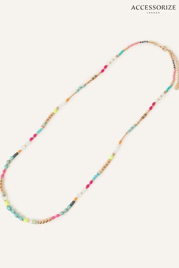 Accessorize Pink Bright Long Beaded Necklace (893863) | £16