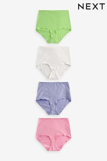 Pink/Lilac/Green/White Full Brief Cotton Rich Knickers 4 Pack (893934) | £11