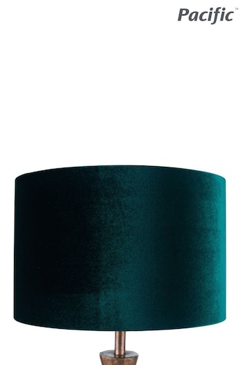 Pacific Green Bow 30cm Velvet Cylinder Shade (893955) | £40