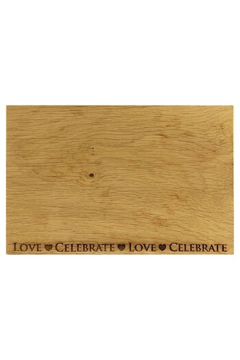 Scottish Made Love & Celebrate Oak Serving Board 30cm (894029) | £36