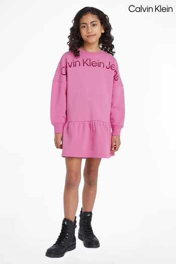 Calvin Klein Kids Purple Hero Logo Dress (894136) | £70