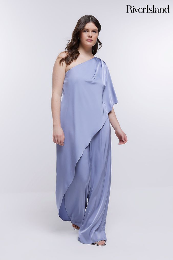 One shoulder shop culotte jumpsuit