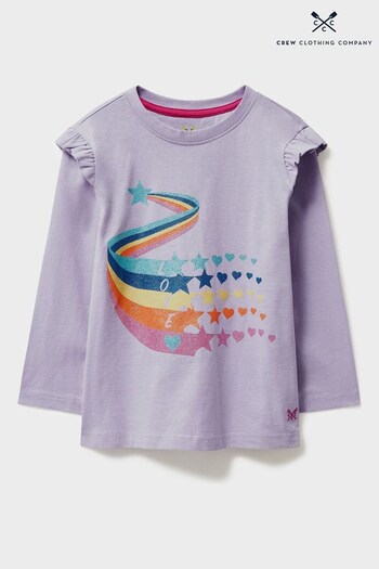 Crew Clothing Company Lilac Star Print Cotton Casual T-Shirt (894368) | £22 - £24