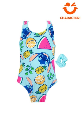 Character Yellow Blue Disney Lilo and Stitch Swimsuit and Scrunchie Set (894660) | £19