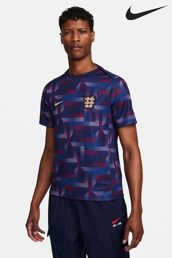 Nike india Purple Dri-FIT England Academy Pre Match T-Shirt (895271) | £60