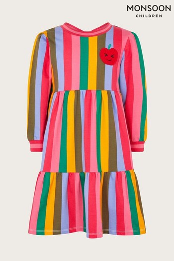 Monsoon Pink Stripe Jersey Dress (895301) | £29 - £34