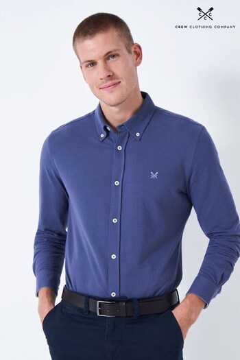 Crew Clothing Company Blue Cotton Classic Shirt (895445) | £65