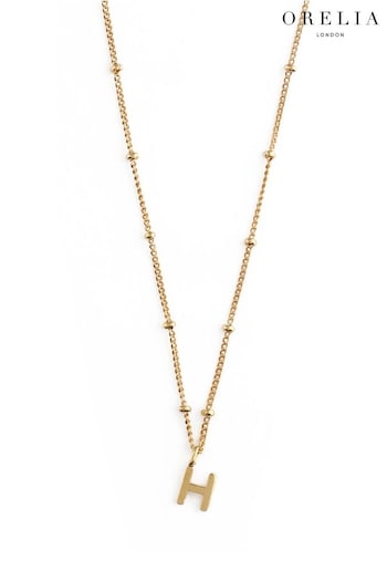 Orelia London 18K Gold Initial H Satellite Chain Neck (895458) | £18