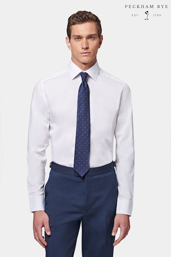 Peckham Rye Blue Poplin Long Sleeve Shirt (895486) | £65