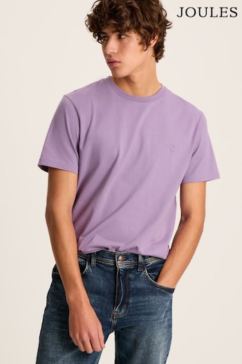 Joules Denton Purple Plain Jersey Crew Neck T-Shirt (895839) | £24.95