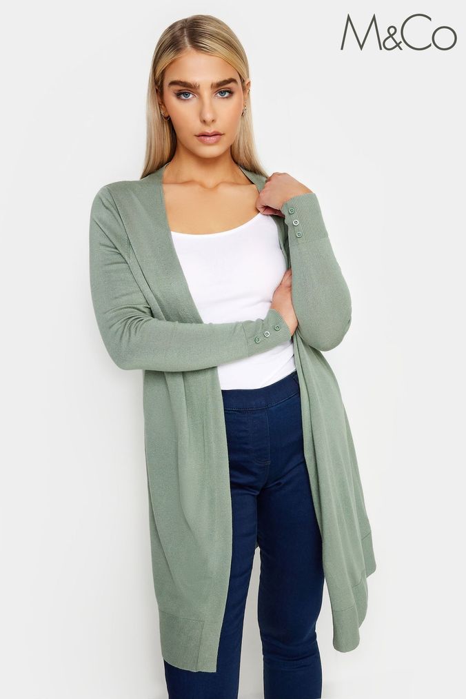 Olive green longline cardigan 2025