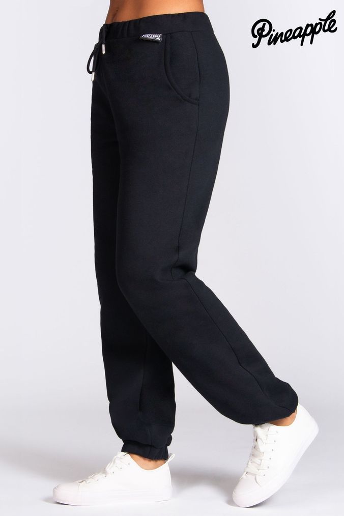 Black cuffed joggers shop