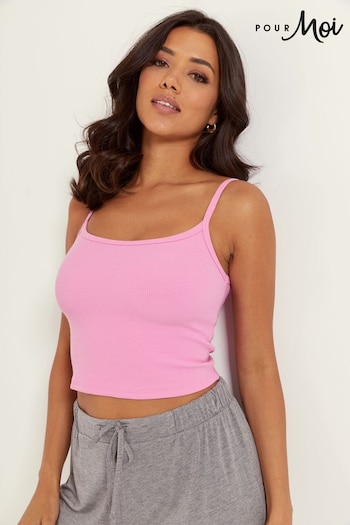 Pour Moi Pink Off Duty Rib Jersey Support Cami (896495) | £20