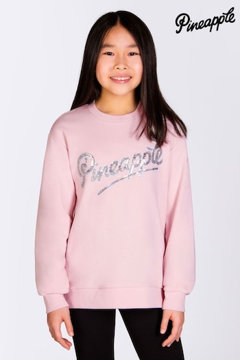 Pineapple Girls Pink Sequin Logo Sweatshirt (896570) | £28
