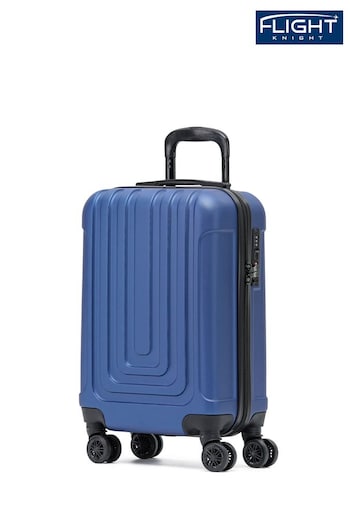 Flight Knight 55x35x20cm 8 Wheel ABS Hard Case Cabin Carry On Hand Black Luggage (896604) | £50