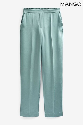 Mango Satin Trousers with Elastic Waist (896693) | £56