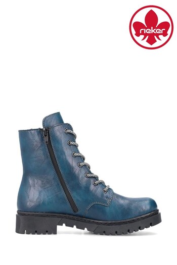 Rieker Womens Blue Zipper Shoes (896827) | £72