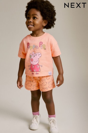 Orange Peppa Pig T-Shirt & Shorts Set (3mths-7yrs) (896839) | £15 - £19