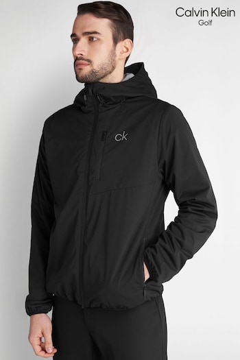 Calvin Klein Golf Black Ultron Waterproof Hooded Jacket (896847) | £80