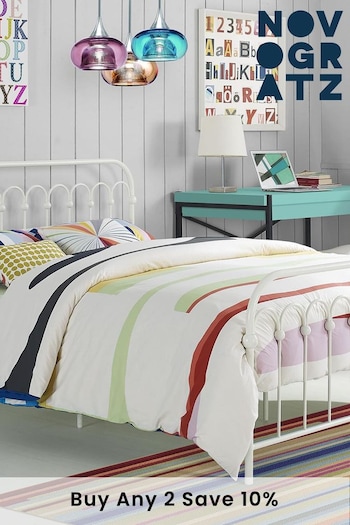 Novogratz White Bright Pop Metal Bright  Bed (897499) | £800