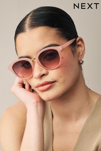 Pink Round Sunglasses floral-print (897526) | £14
