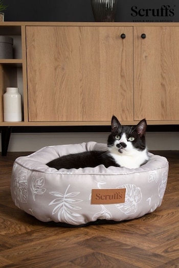 Scruffs Taupe Botanical Small Dog or Cat Ring Bed (897567) | £30