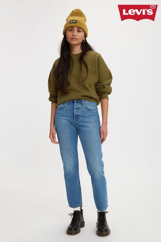 Cropped straight leg jeans womens new arrivals