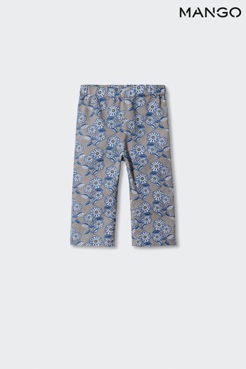 Mango Grey Flower Print Trousers (898310) | £18