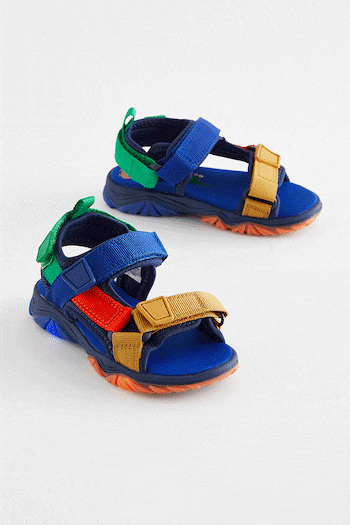 Bright Colourblock Light Up Trekker Sandals (899611) | £18 - £21