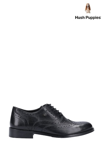 Hush Puppies Black Natalie Brogue Lace-Up Derby Shoes (899674) | £70