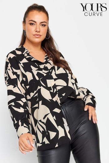 Yours Curve Black Oversized Shirt (8T0904) | £24