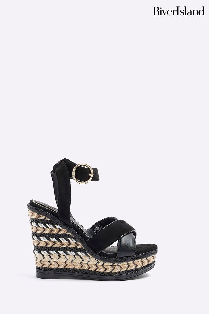 Next black wedge shop shoes