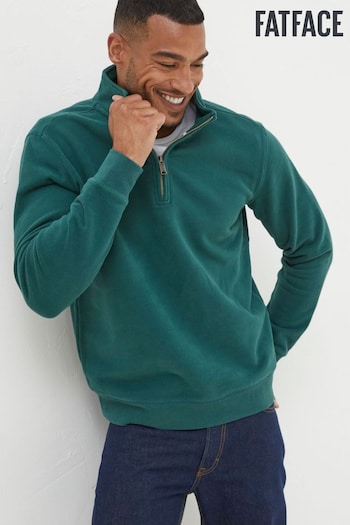 FatFace Green Fowey Half Neck Sweatshirt (900593) | £60