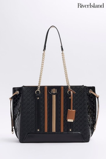 River Island Black Panelled Wing Tote Bag (900795) | £48