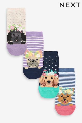 Flower Crown Dog Trainer Socks 4 Pack (902115) | £9