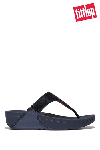 FitFlop Blue Lulu Glitz Toe-Post Sandals (902367) | £60