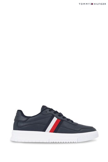Tommy Hilfiger Blue Supercup Leather Sneakers (902382) | £110
